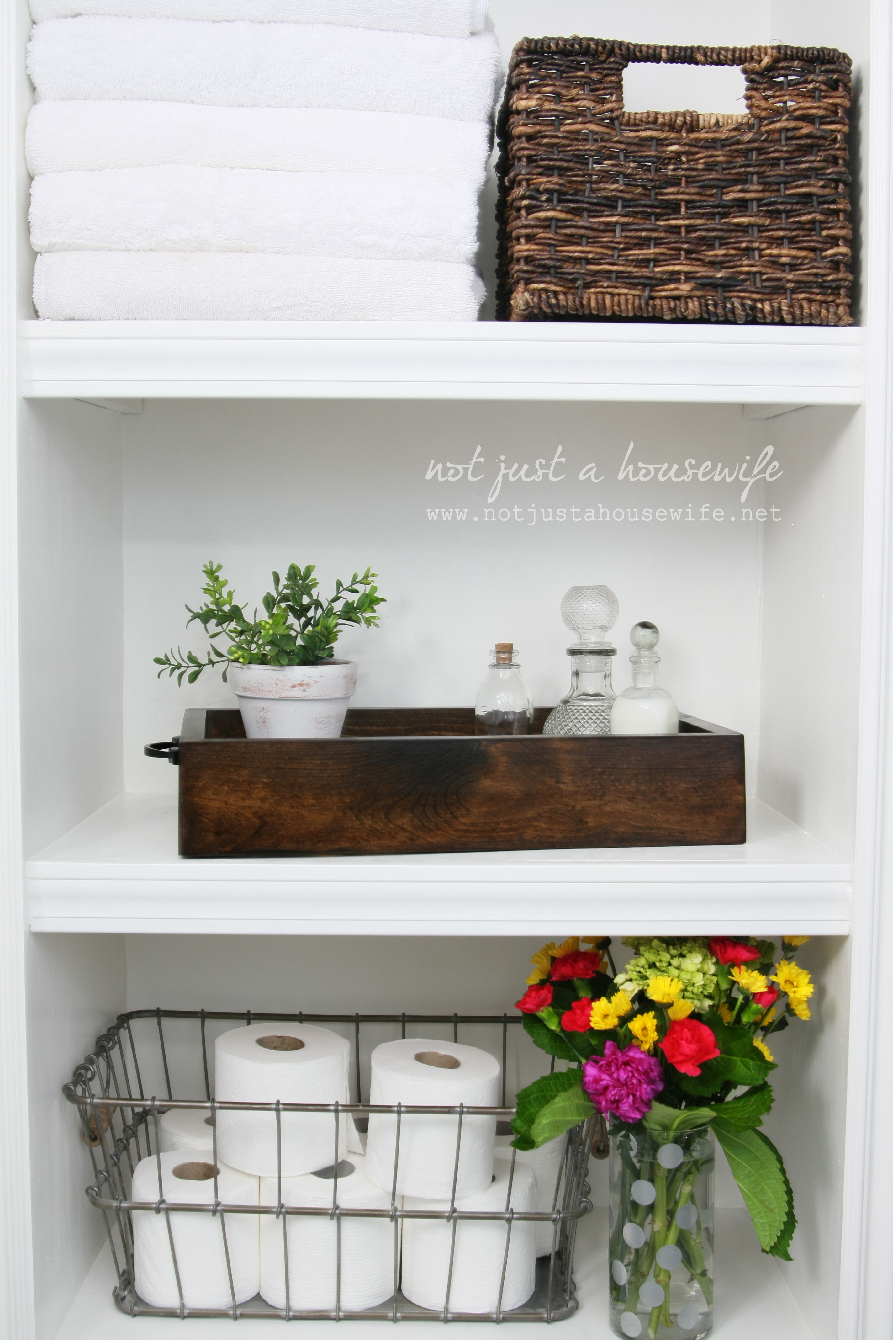 Bathroom Shelves! | Not JUST A Housewife