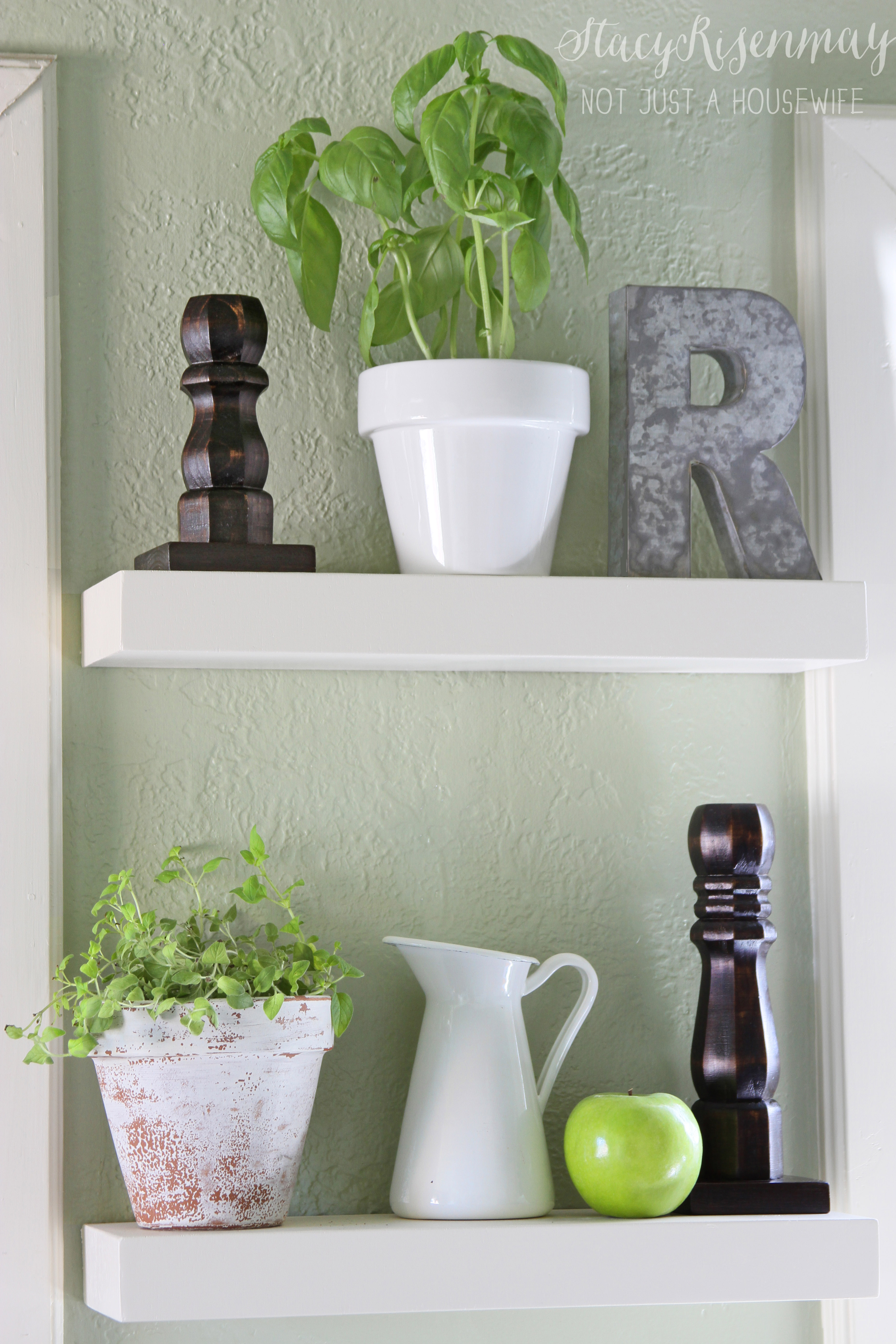 Kitchen Floating Shelves | Not JUST A Housewife