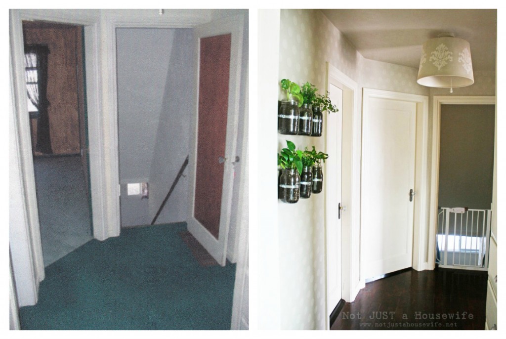 hallway before and after