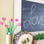Valentine’s Day Mantel {all you need is love…and flowers}
