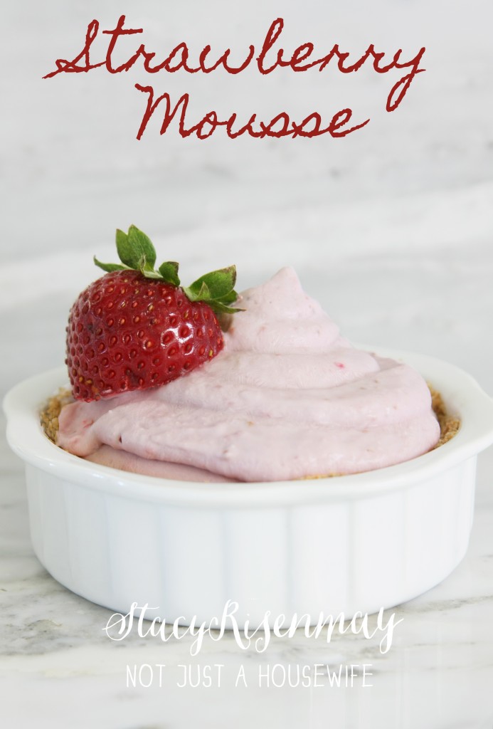 strawberry mousse made with coconut milk!