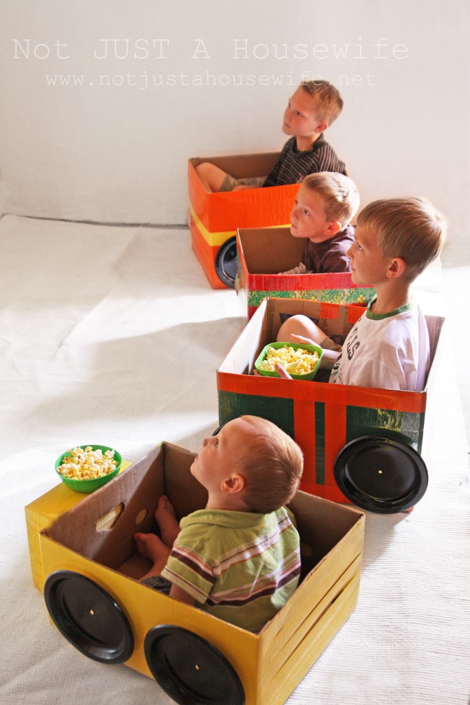 cardboard cars for drive-in movie