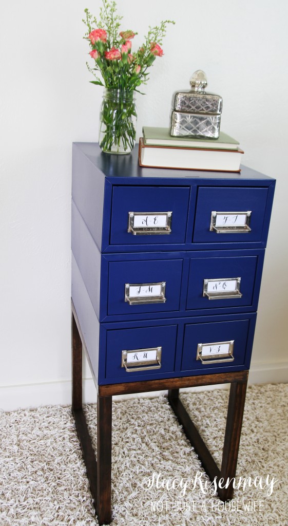 navy side table
