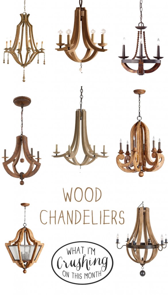 wood chandeliers