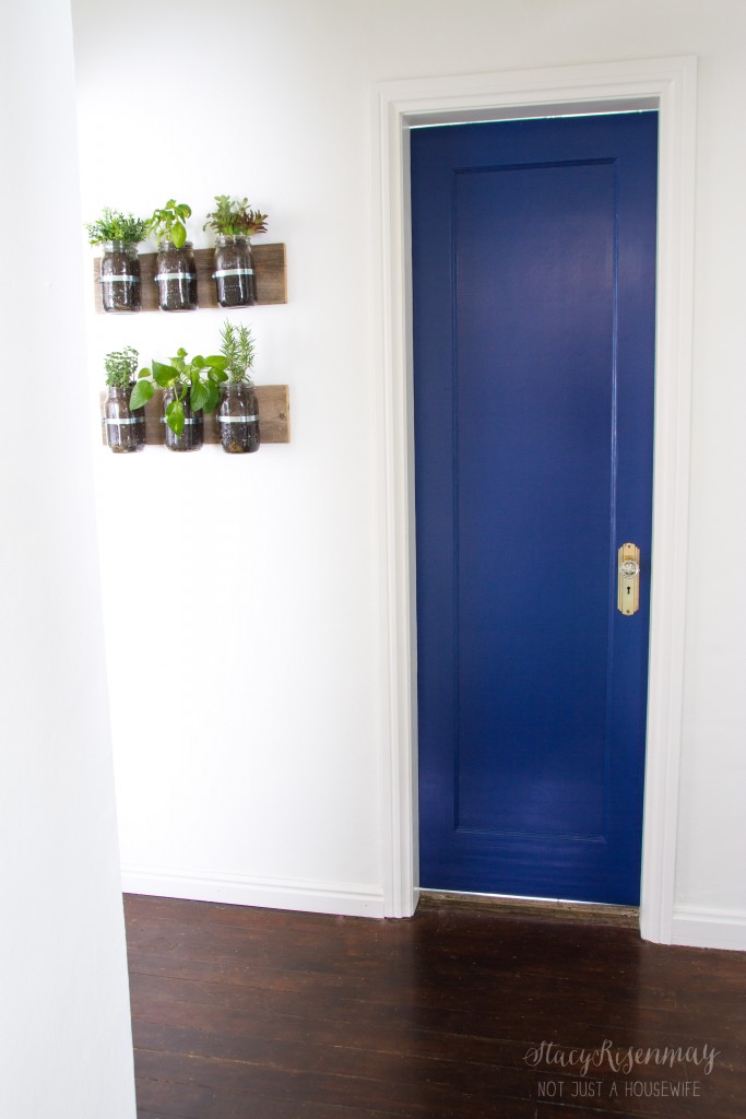 blue interior doors