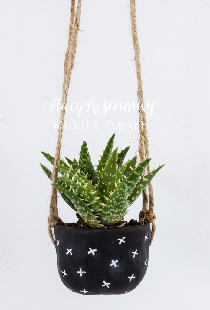 hanging clay planter tutorial