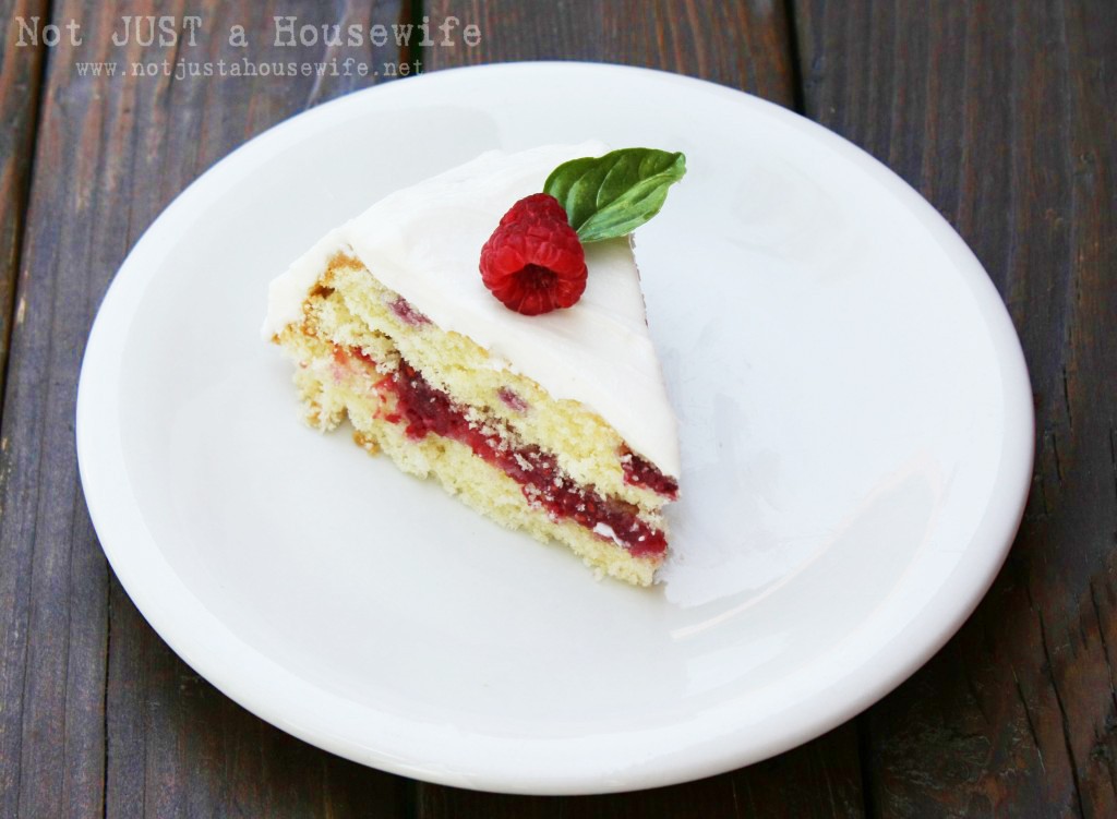 raspberry cake slice