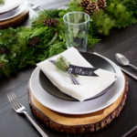 Holiday Tablescape with Greenery