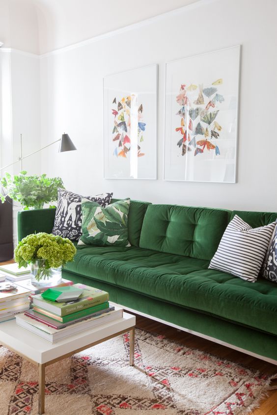 green couch
