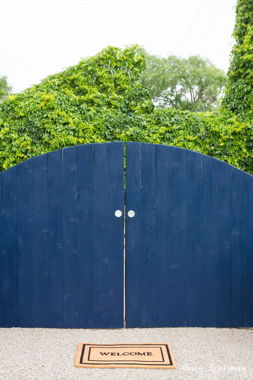 Blue garden gate
