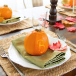 Monogrammed Pumpkins for Your Thanksgiving Table
