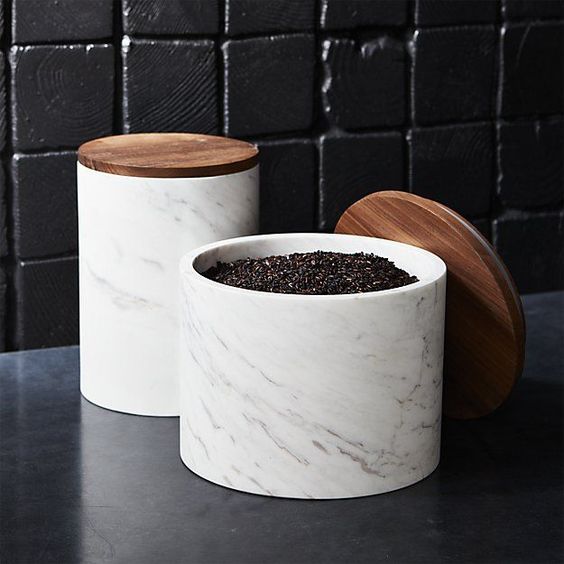 marble canisters