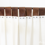 Leather Tab Curtains {Sewing Leather}