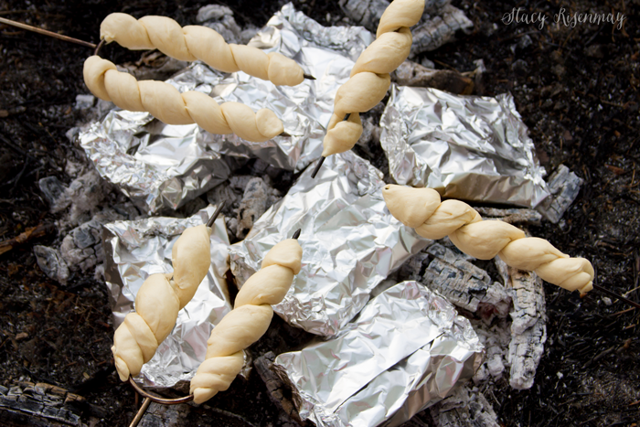 Tin foil dinners and campfire rolls
