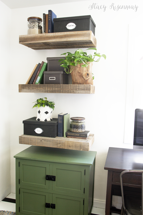 shelving and cabinet in office