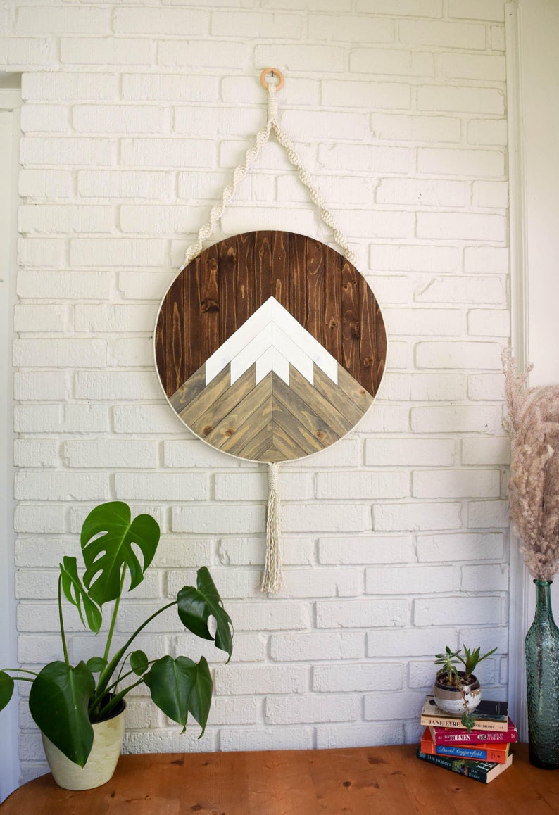 round wood wall hanging
