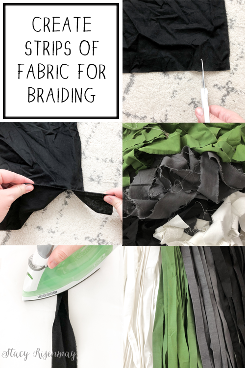 making strips of fabric