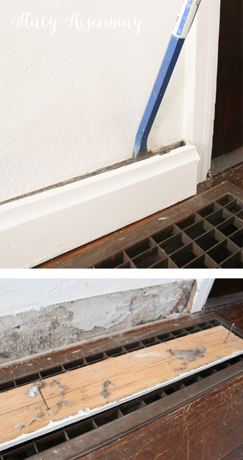 removing old baseboards