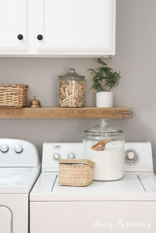 neutral laundry room makeover