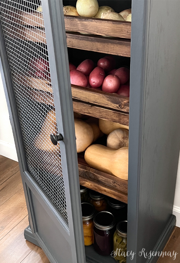 DIY Vegetable Storage Cabinet - Stacy Risenmay