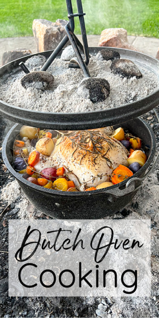 cooking in a dutch oven over coals