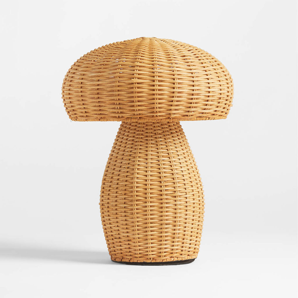wicker mushroom lamp
