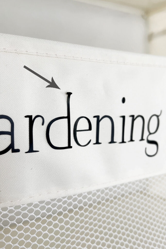 vinyl starting to come off slightly