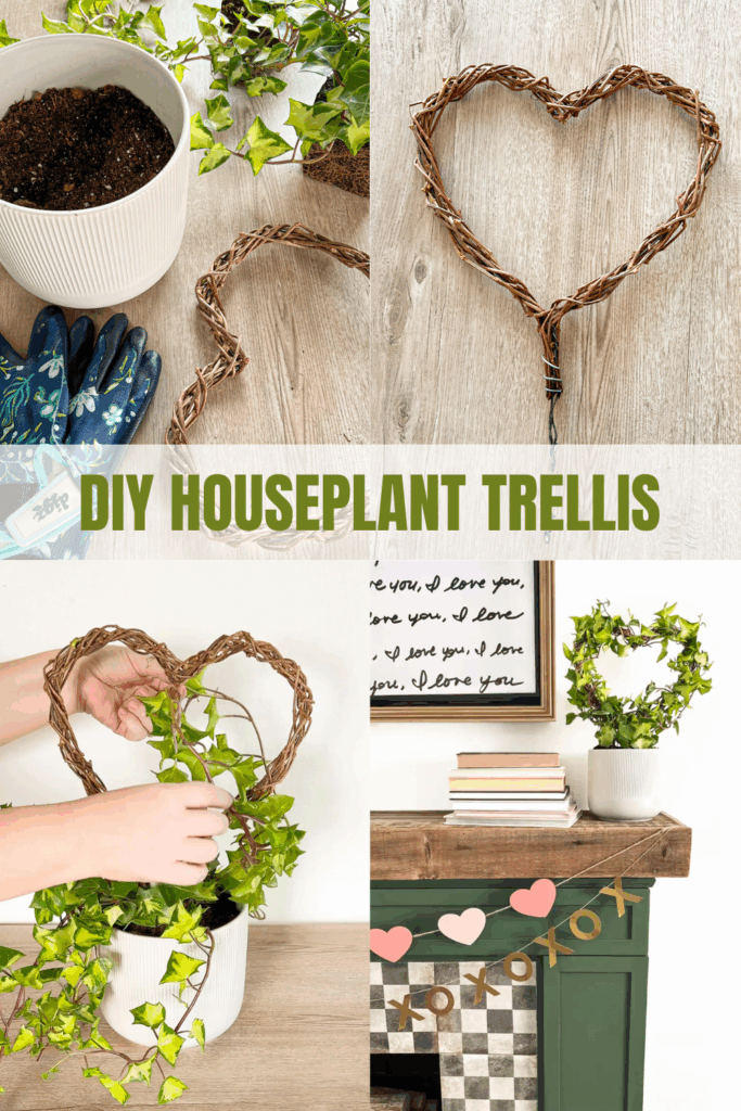 diy houseplant trellis collage