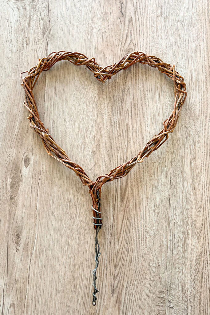 finished heart shaped trellis for houseplant