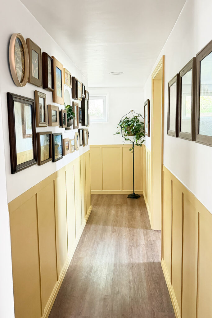 yellow wall trim in hallway