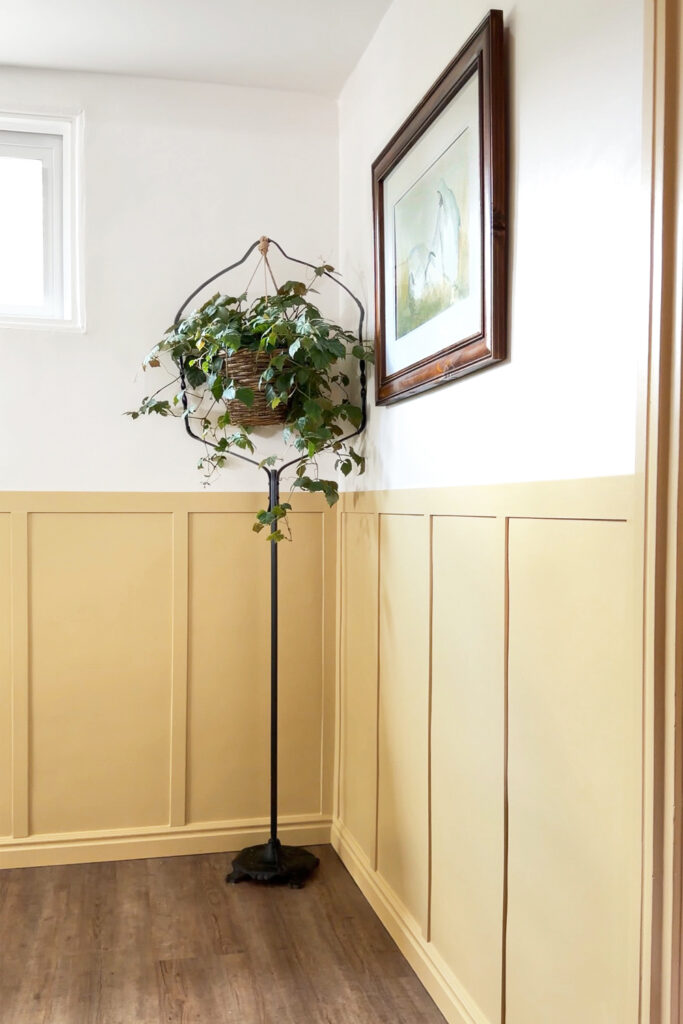 yellow board and batten in hallway