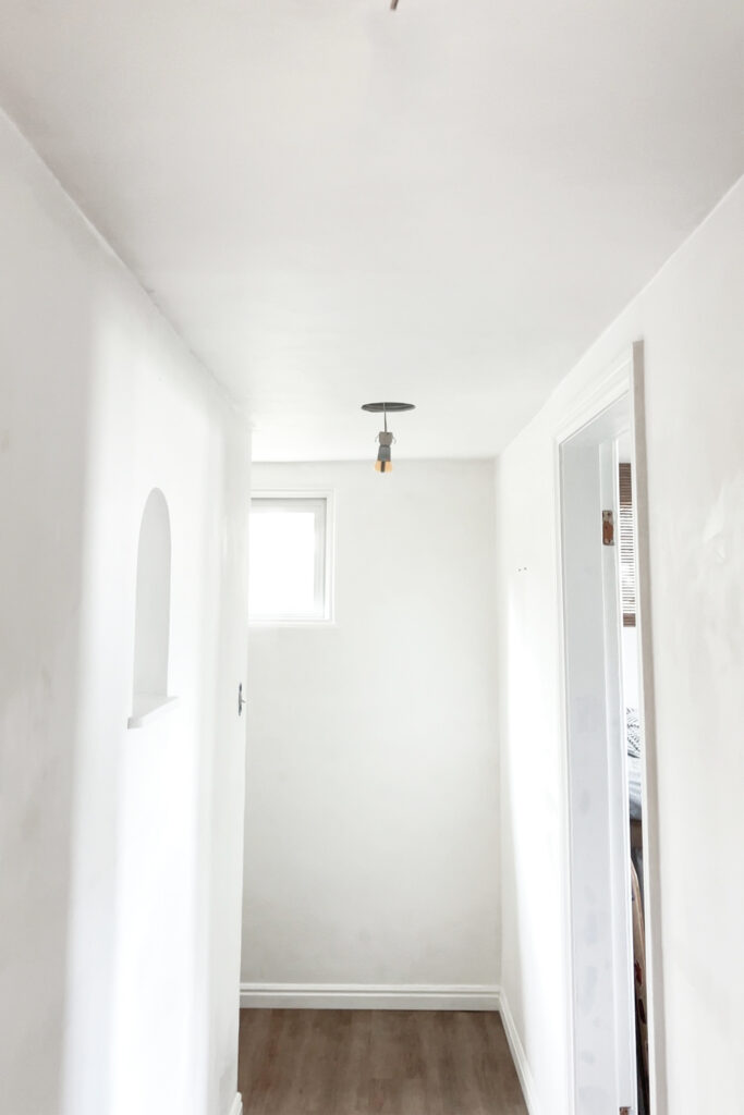 white hallway in an old house