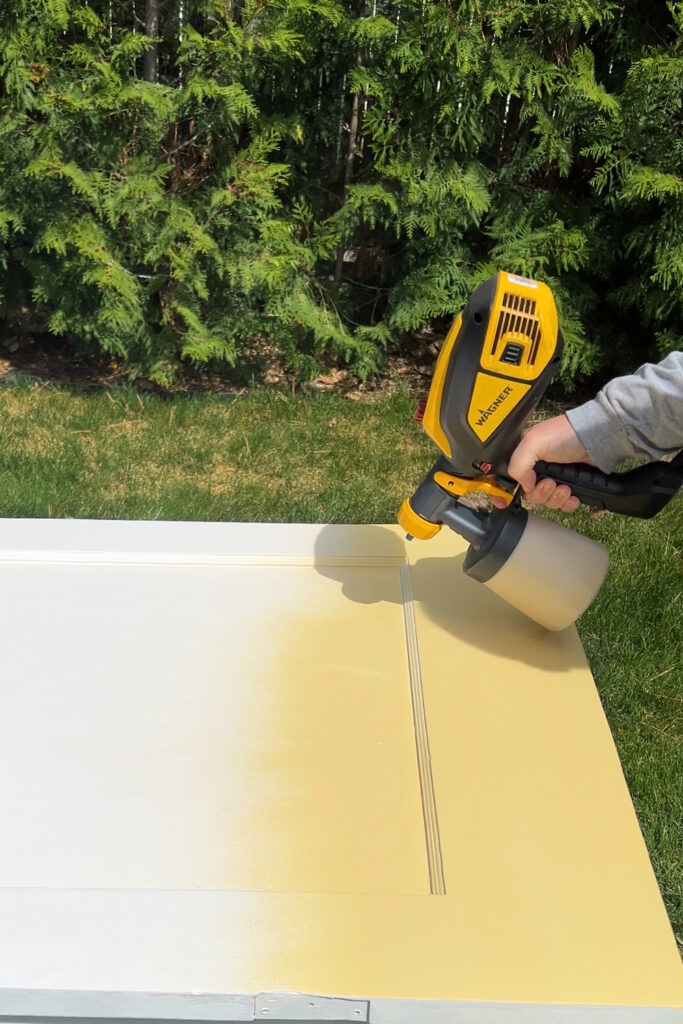 painting a door yellow