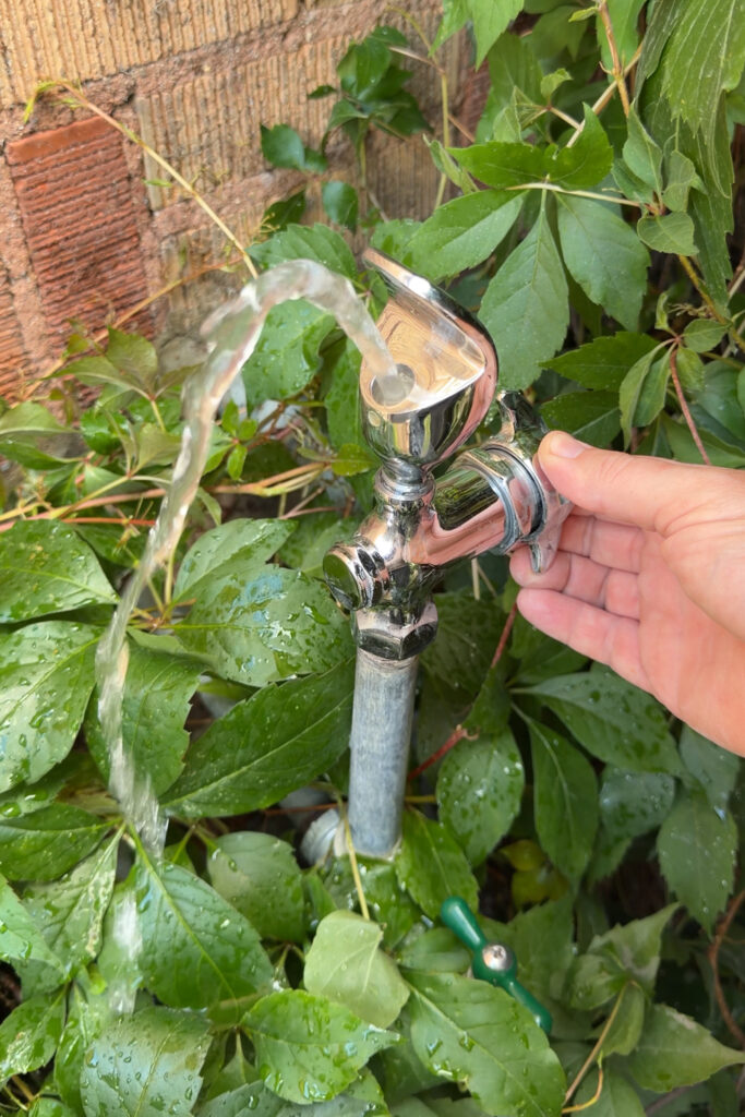 outdoor drinking fountain